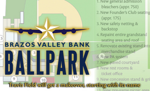 BOMBERS ANNOUNCE BRAZOS VALLEY BANK BALLPARK
